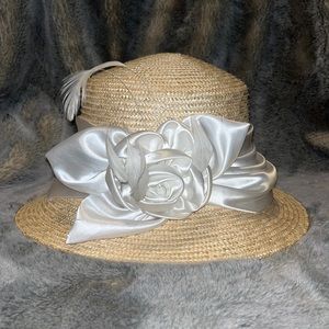 Do Re Hat Collection Straw Hat White Ribbon Detail